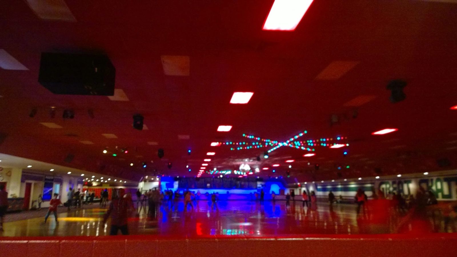 Skaters on the floor during an open skate session at The Great Skate